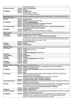 Gottesdienste - Pfarreiengemeinschaft Oberberg Mitte