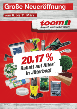 Rabatt auf Alles in Jüterbog!