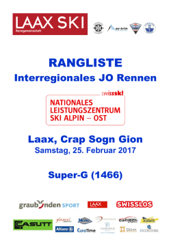 rangliste - Swiss Ski KWO