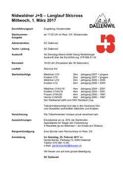 J+S Ausschreibung 2017