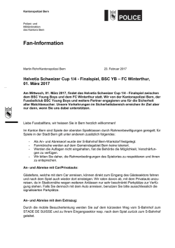 Bericht Interne Information - Kantonspolizei Bern