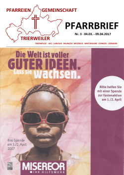 pfarrbrief - Pfarreiengemeinschaft Trierweiler