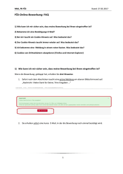 FÖJ-Online-Bewerbung: FAQ