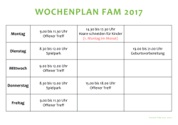 wochenplan fam 2017 - Familienzentrum Haag eV