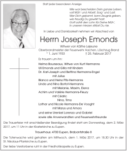 Herrn Joseph Emonds