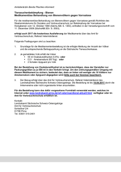 Information der Amtstier&auml;rztin Benita Plischke