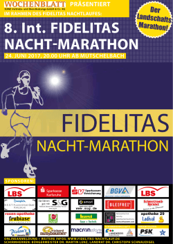 8. Int. FIDELITAS NACHT-MARATHON