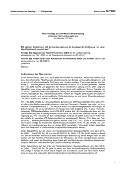 Drucksachen allgemein - Nieders&auml;chsischer Landtag