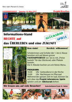 Informations-Stand RECHTE auf das &Uuml;BERLEBEN und eine