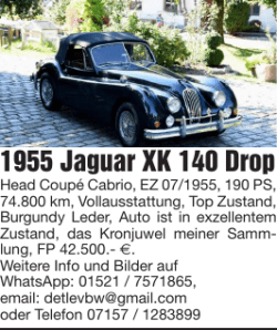 1955 Jaguar XK 140 Drop