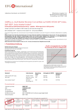 3.80% p.a. Multi Barrier Reverse Convertible auf EURO STOXX 50