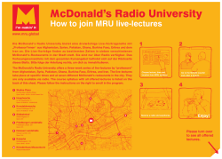 How to join MRU live-lectures