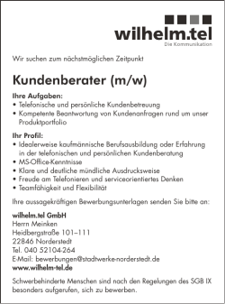 Kundenberater (m/w)