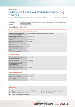 HVB Garant Anleihe mit H&ouml;chststandssicherung 07