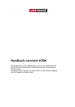 Handbuch Lexware eCRM