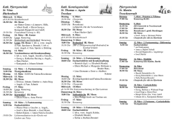 Gottesdienstordnung KW 10 11 /2017