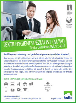 textilhygienespezialist (m/w)