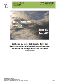 EFK &ndash; Gemeindebrief (M&auml;rz 2017)
