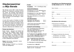 Glaubensseminar mit Mijo Barada
