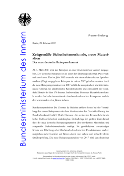 Der neue deutsche Reisepass kommt - Amt Biesenthal