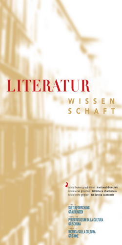 literatur - Institut für Kulturforschung Graubünden