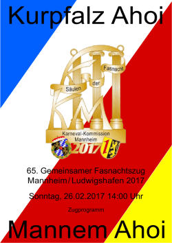 Heft zum Fasnachtsumzug 2017 - Karneval-Kommission