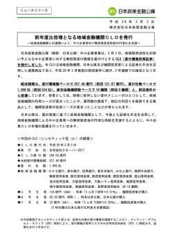 前年度比倍増となる地域金融機関CLOを発行