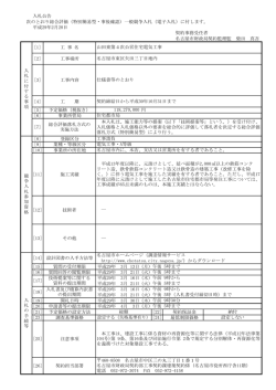 [1] 工 事 名 [2] 工事場所 [3] 工事内容 [4] 工 期 [5] 予定価格（税抜き） 円