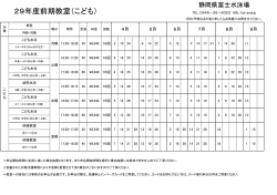 子供教室 - 静岡県富士水泳場