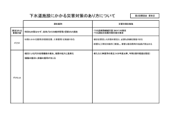 資料 4 下水道施設にかかる災害対策のあり方について