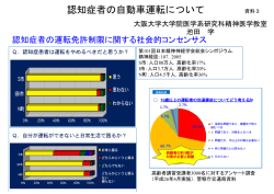 認知症者の自動車運転について