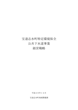 宝達志水町特定環境保全 公共下水道事業 経営戦略