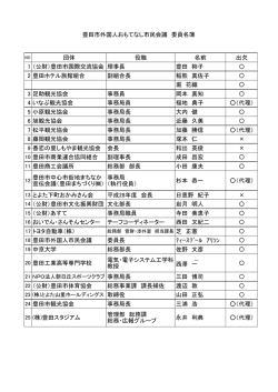 豊田市外国人おもてなし市民会議 委員名簿 （PDF 107.4KB）