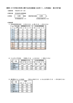 携帯・スマホ状況調査の結果【数値・パーセント】（PDF：105KB）