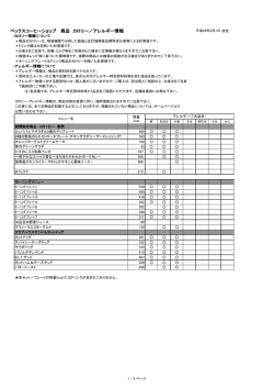 カロリー・アレルギー情報ダウンロード