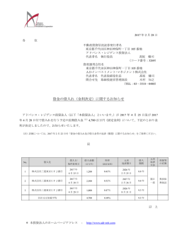 資金の借入れ（金利決定）に関するお知らせ