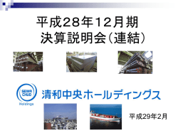 2017年2月 平成28年12月期 決算説明会資料