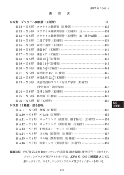 NS （E種管） 表 目 次 NS形 ダクタイル鋳鉄管（E種管） 頁 表 12 －NS形