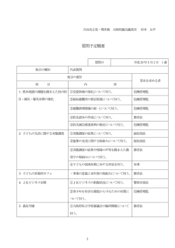 質問予定概要