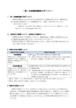 －第 1 次組織協議案のポイント－