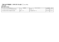 東北地方整備局（29年3月1日公表）コンサル