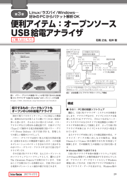便利アイテム：オープンソース USB給電アナライザ