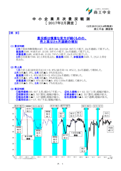 中小企業月次景況観測（2月調査）