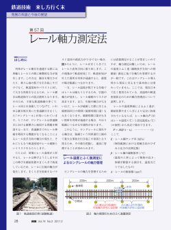 レール軸力測定法 - [鉄道総合技術研究所]文献検索