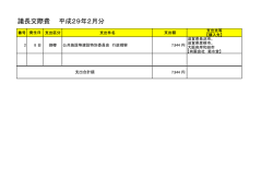 議長交際費 平成29年2月分