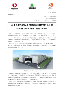 三重県桑名市にて物流施設開発用地を取得