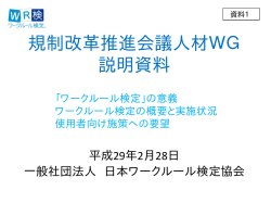 一般社団法人日本ワークルール検定協会 提出資料（PDF形式：235KB）