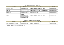 平成29年2月下旬～ 平成29年8月上旬～ 平成29年9月上旬～ 平成29