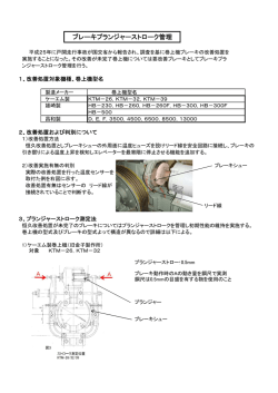 ブランジャー測定対象エレベーターの技術情報