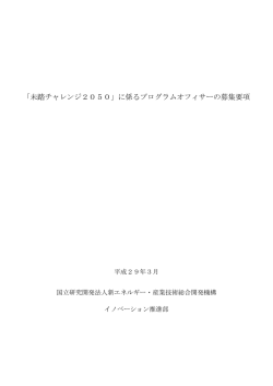 募集要項 - NEDO